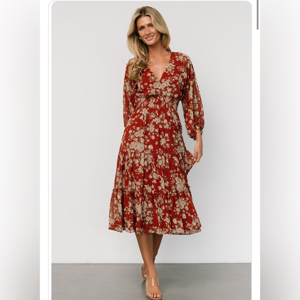 Baltic Born Coventry Tiered Midi Dress Size L